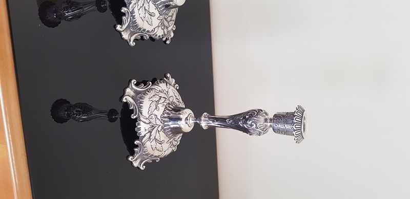 Castiçais em prata Portuguesa