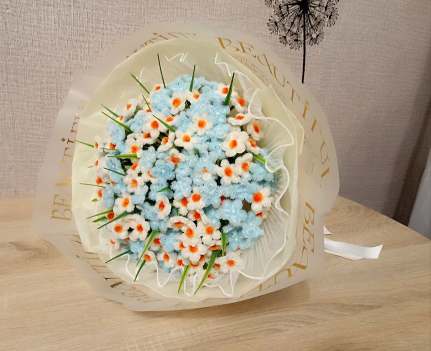 Плюшевий букет, подарунок квіти