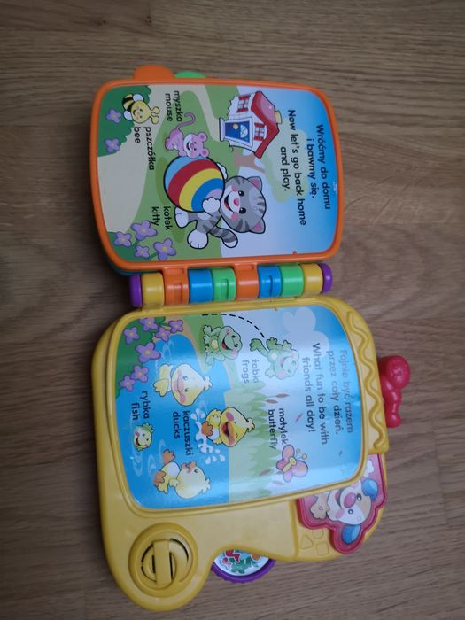 Książka dla dzieci  interaktywna Fisher price polski-angielski