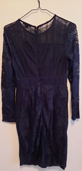 Sukienka elegancka koronka granat 36 S Esmara