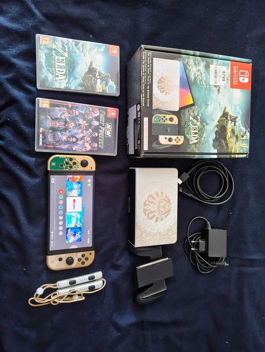 Nintendo switch OLED edição Zelda + 2 jogos