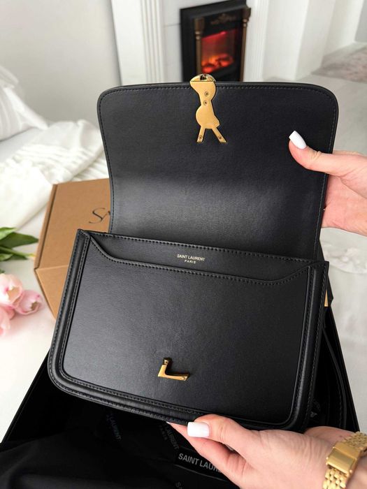 Yves Saint Laurent Solferino Black Gold сумка чорна