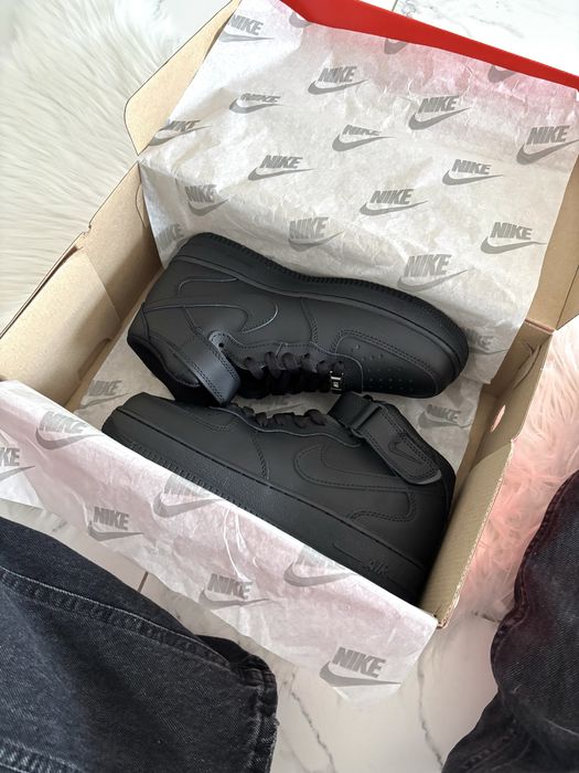 Nike Air Force 1 Classic High Black ХУТРО