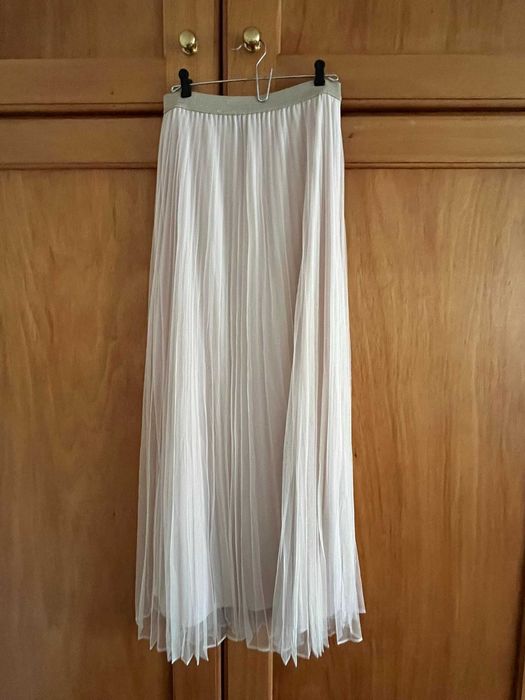 Saia de tule plissada