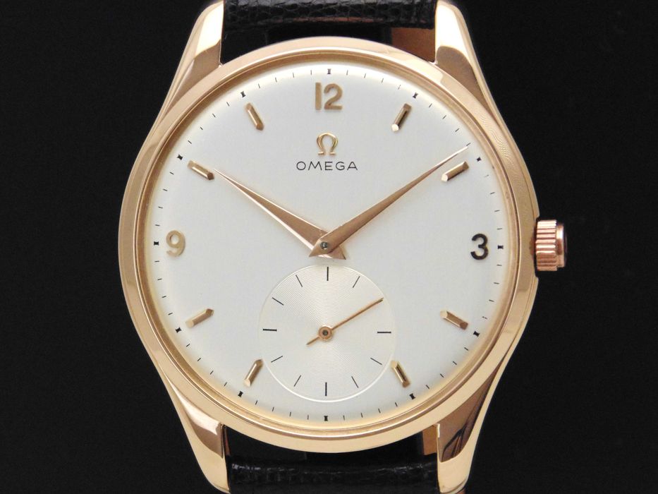 Złota Omega Jumbo Oversize Cal.265 pr.0,750 18ct rok prod.1950