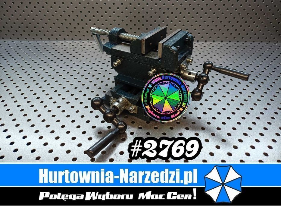 Imadło maszynowe imadło krzyżowe, dwuosiowe, 75mm imadło do wiertarki