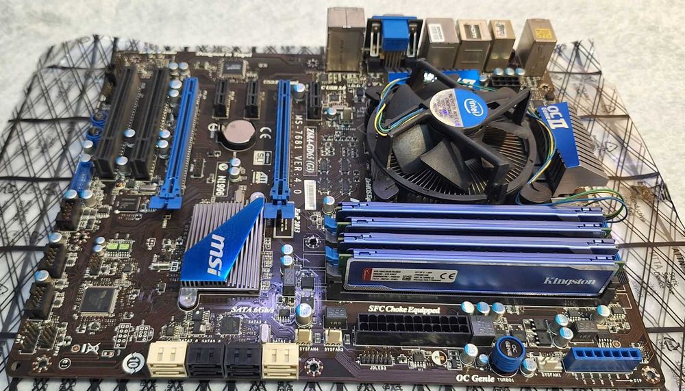 Zestaw - płyta główna Z68A, procesor I7, pamięć ddr3 12GB - używane testowane sprawne - TANIO
