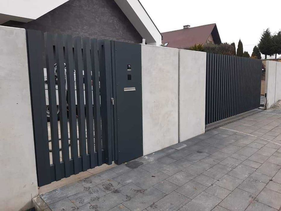 Ogrodzenie Betonowe Blok Monolityczny Architektoniczne Płot Mur