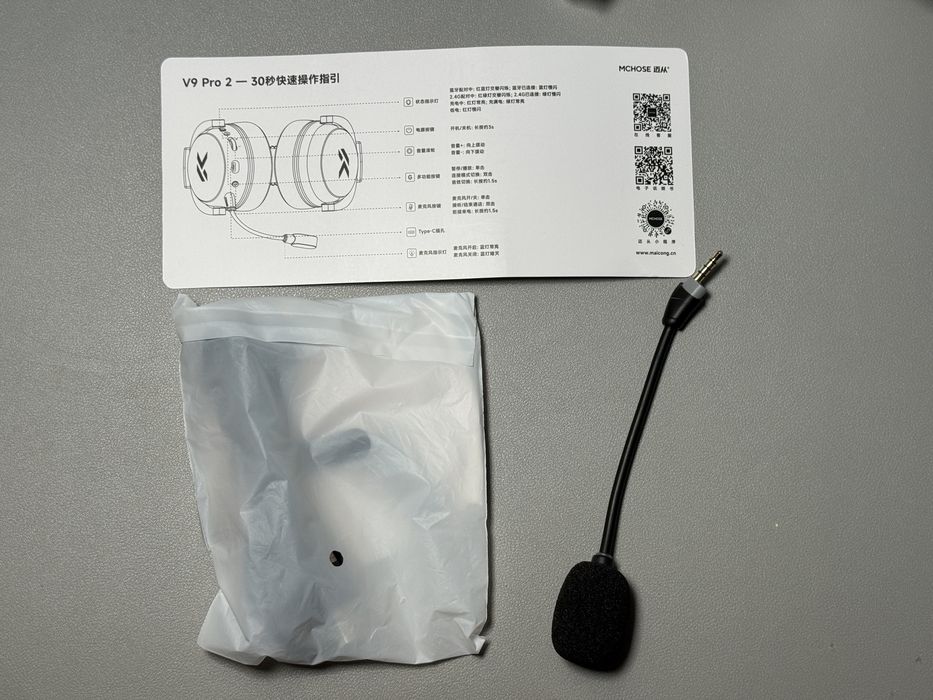 MCHOSE V9 Pro 2 Black бездротові навушники з мікрофоном 2.4G для ПК та PS