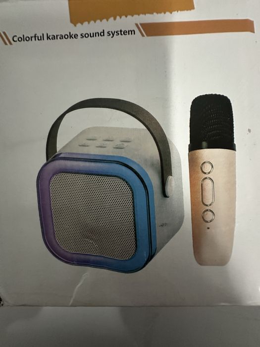sistema de som de karaokê colorido
