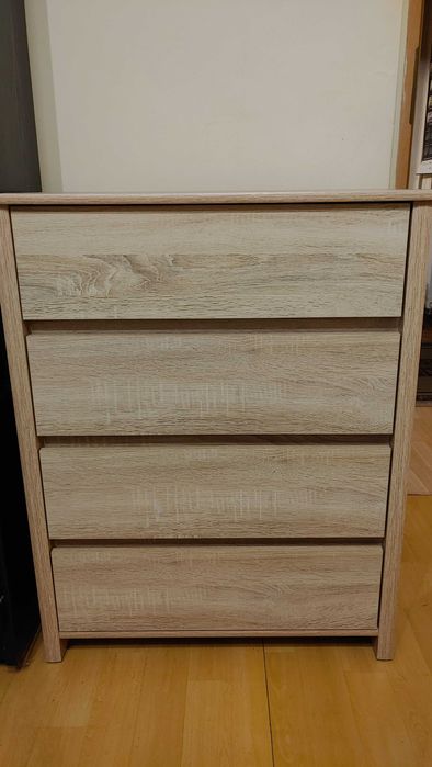 Komoda Black red white Oren kolor dąb sonoma - Polecam