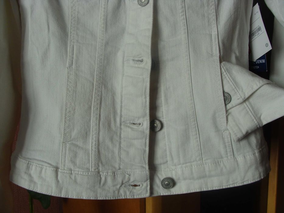 biała kurtka katana dżins nowa