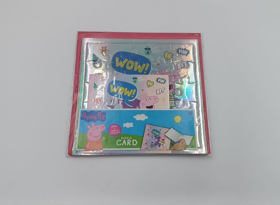 Puzzle Świnka Peppa + kartka na życzenia i koperta