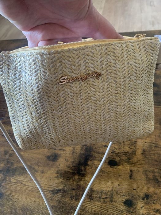 Torebka pleciona słomkowa słomiana letnia hit lata na zamek boho