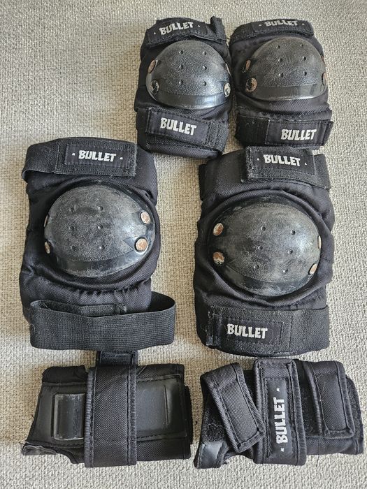 Bullet skate protecção joelhos cotovelos e mãos