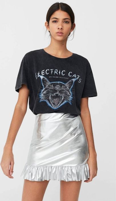 Спідниця металік срібляста mango