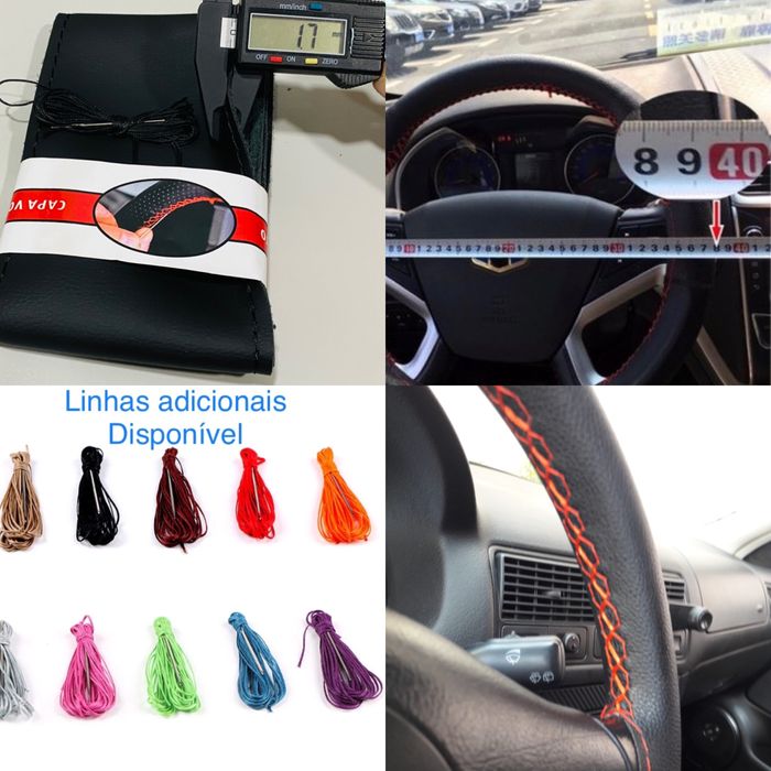 Kit Forrar Volante pele genuína