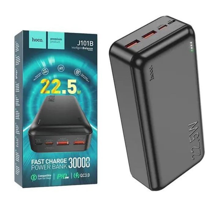 Павербанк Rixus 30000mAh(22.5w) Швидка зарядка