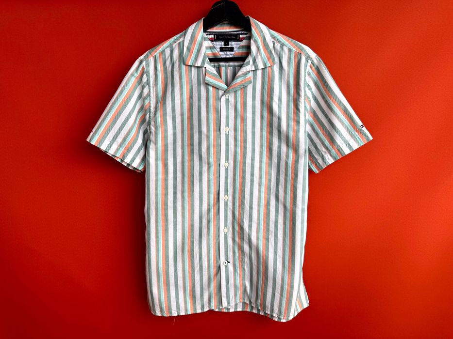 TOMMY HILFIGER Оригінал чоловіча сорочка рубашка з коротким рукавом теніска поло розмір M