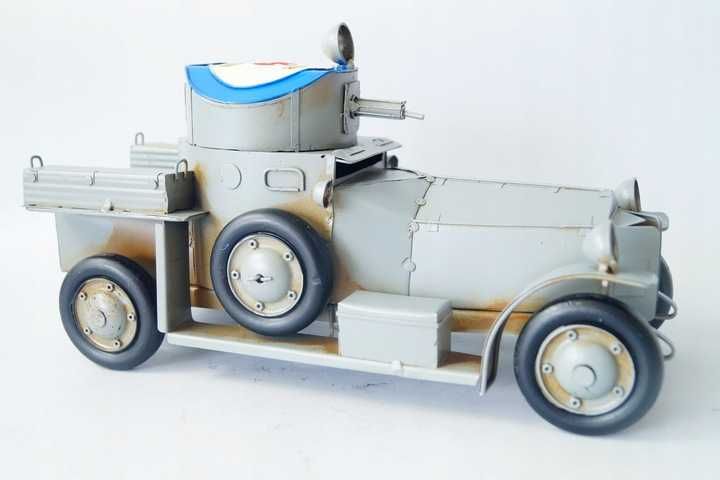 Metalowy pojazd samochód wojskowy model retro