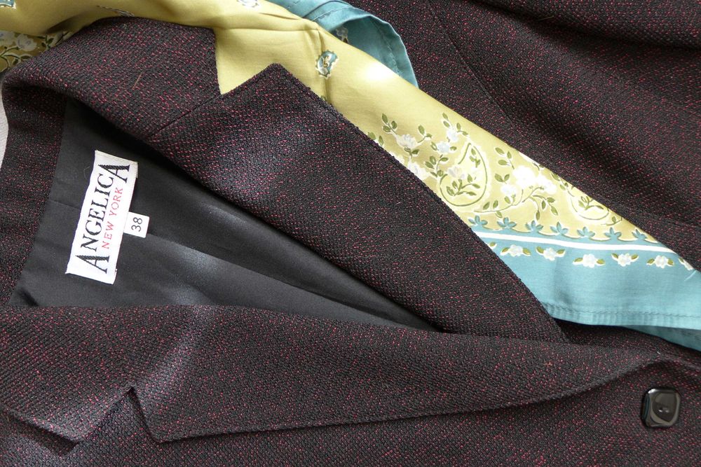 Polski garnitur luksusowa garsonka Żakiet Marynarka Spódnica 36 S 38 M