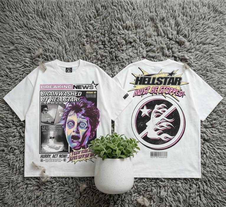 Футболка Hellstar варена оверсайз Y2K стрітвір гранж Хеллстар
