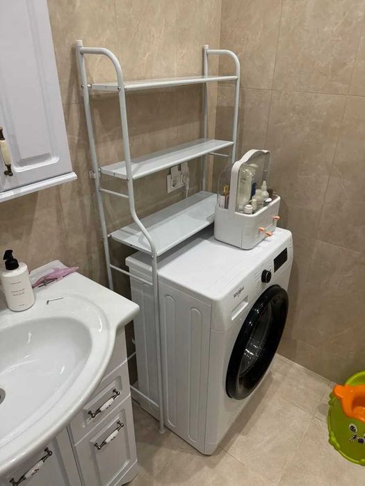 Стеллаж на стиральной машиной 1,55м полиця в вану металевий стелаж