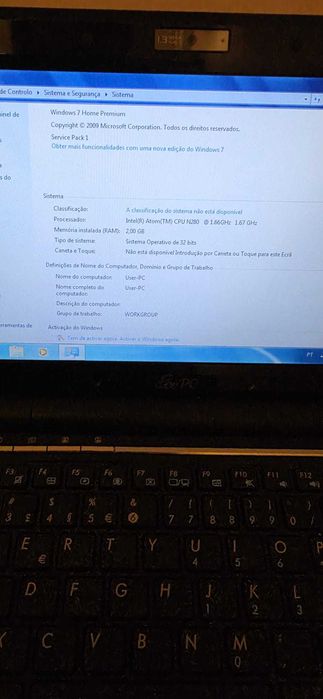 Portátil Asus Eee PC 1000HE Preto