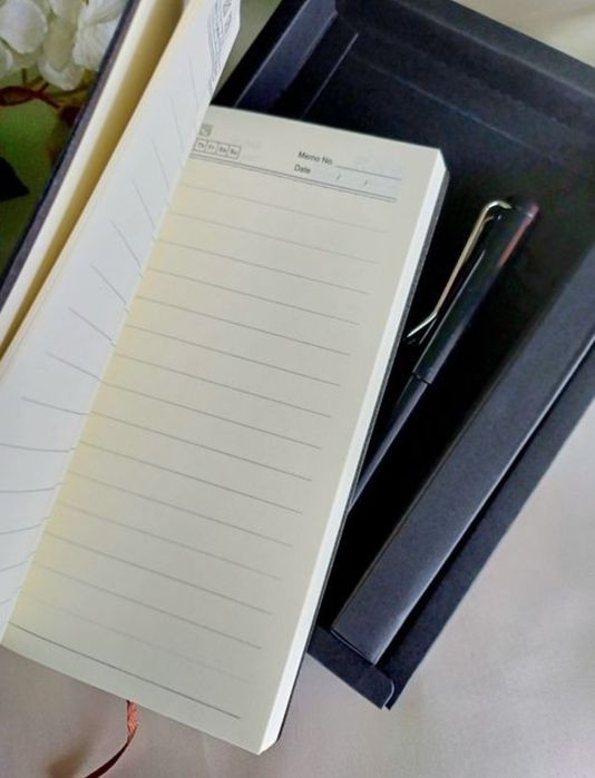 Notes dziennik notatnik - Zestaw prezentowy- Wieczne pióro.