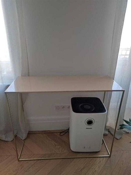 Stół, stolik, konsola Broste Copenhagen - Freja console, bialy, zloty