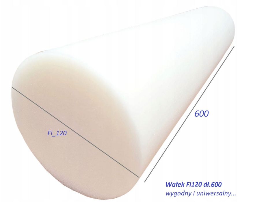 Poduszka anatomiczna wałek pod kolana plecy głowę H3 12x60 cm ortopedyczny