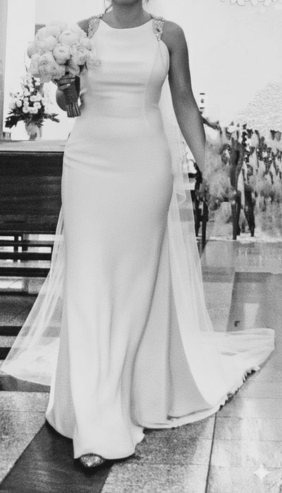 Przepiękna suknia ślubna Pronovias Emmett + welon 3 m