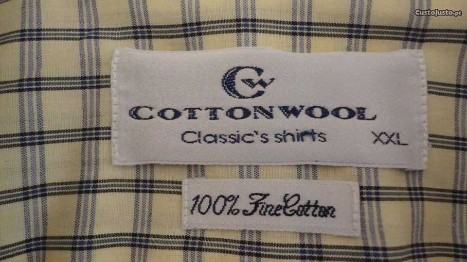 Camisa de homem aos quadrados Cotton Wool