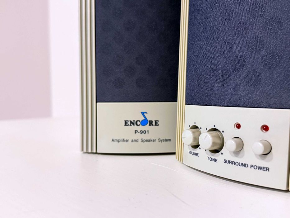 Encore P-901 stare głośniki komputerowe aktywne stereo 3D retro