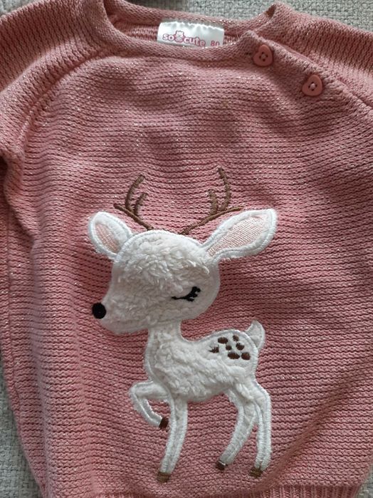 Pięć zimowych sweterków 80 dziewczynka  firmowe
