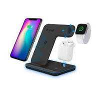Ładowarka indukcyjna 3w1 telefon z Qi apple airpods watch