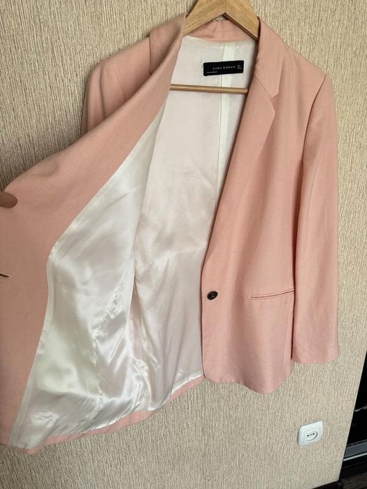 Стильний  ніжний жакет, піджак zara з віскози та льону