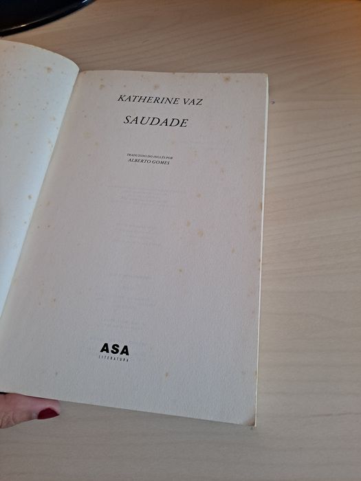 Livro Saudade de Katherine Vaz