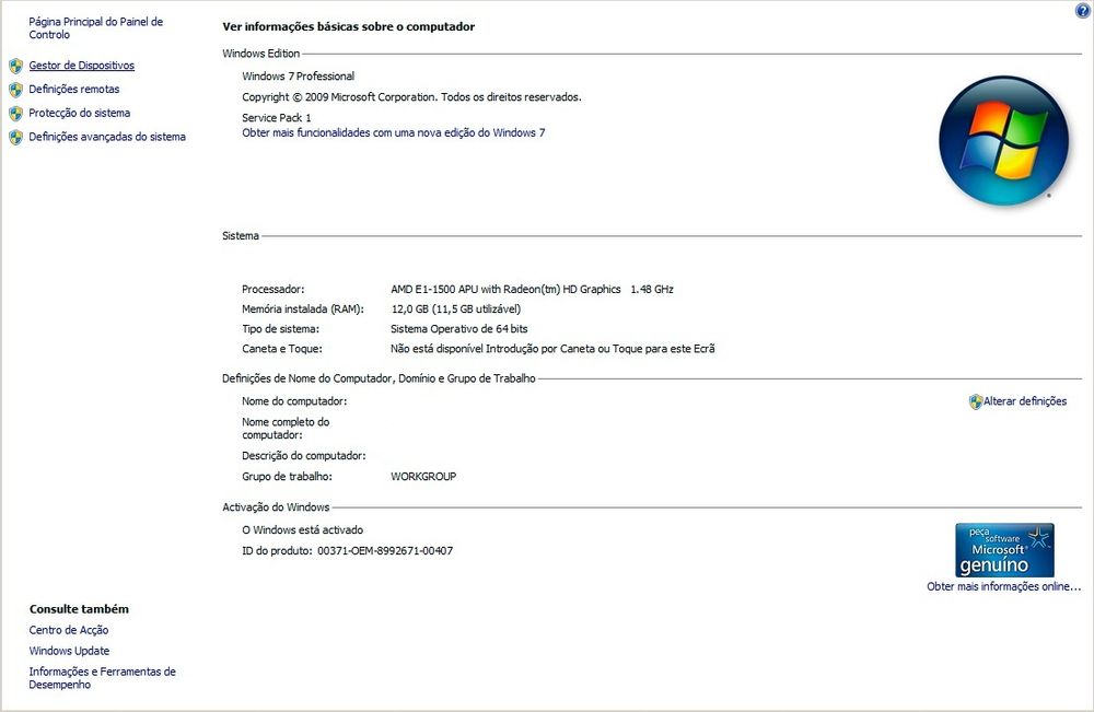 Pc torre ACER ASPIRE XC 100 + ler descritivo