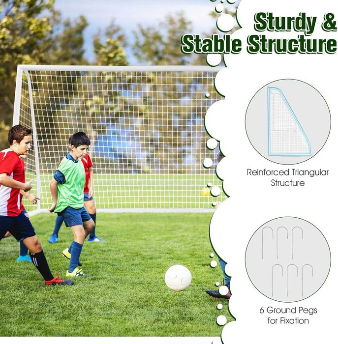 NOWA/wysyłka bramka piłkarska 365x182cm solidna do piłki nożnej PVC