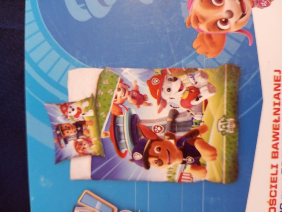 Komplet pościeli bawełnianej 160x200 Paw patrol psi patrol chase Marsh