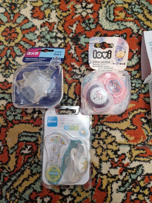 Дитячі пляшечки, пустушки соски Nuk, Mam, Lovi, tommee tippee +подарок