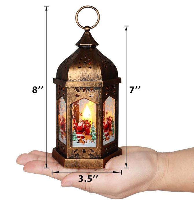 4 Latarnie choinkowe, wiszące lampiony w stylu vintage