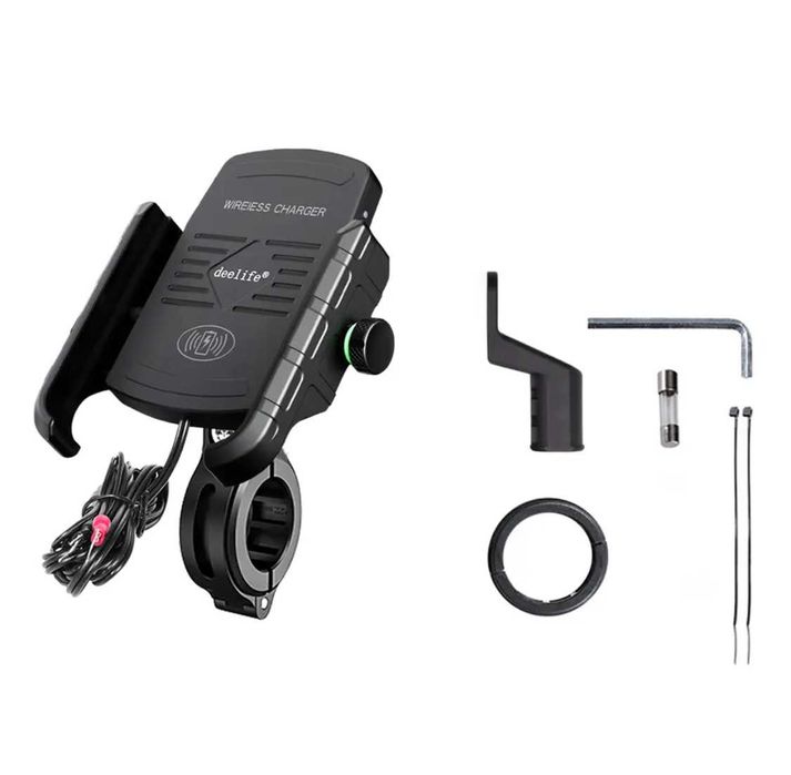 Suporte telemóvel carregador sem fios wireless moto cafe racer