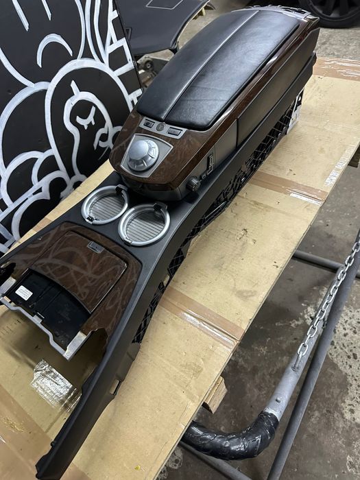 Bmw e65 730i tunel Środkowy schowek podłokietnik cupholder dekor