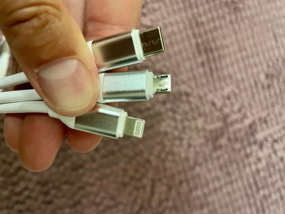Sprzedam tanio multi-kabel 3in1: USB - USB - Lightning/USB-C/Micro USB