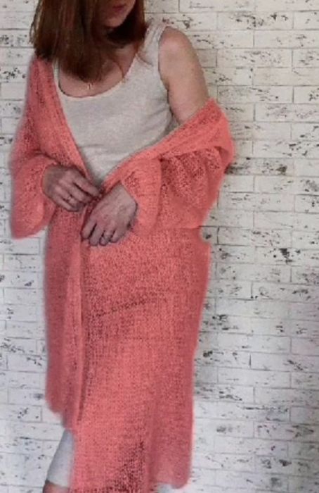 Кардиган , свитерок - паутинка из мохера