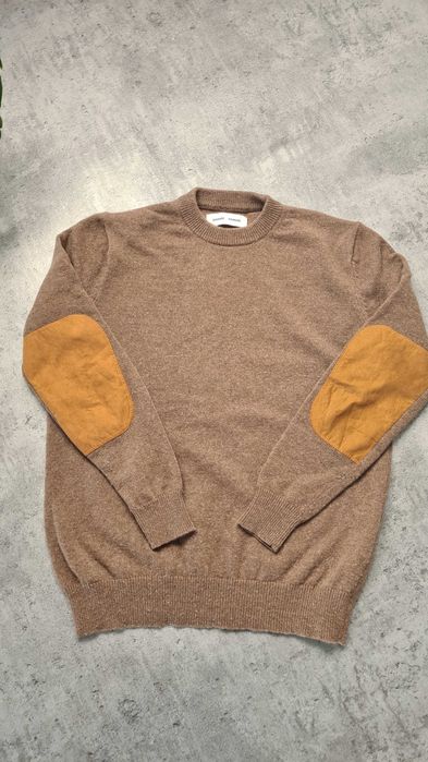 Karmelowy brązowy sweter Samsoe 80% Wełna Wool, wełniany. Rozmiar S