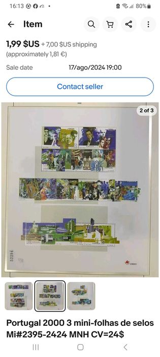 2000 Século XX Em Selos MNH **