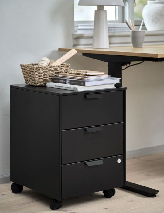 Komoda 3 szuflady czarna